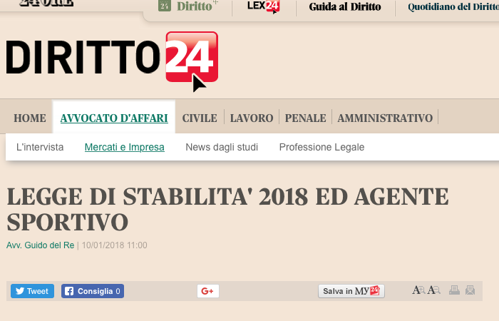 guido del re sole 24 ore