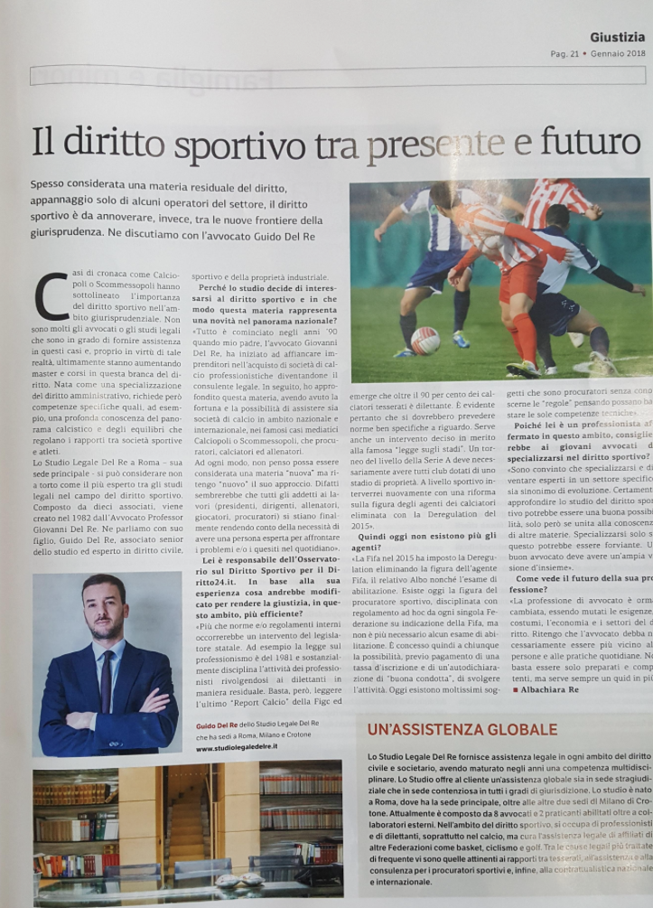 guido del re diritto sportivo